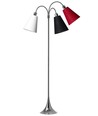 Lampadaire Trafik E27 en Chrome avec Blanc/Noir/Rouge - Nielsen Light