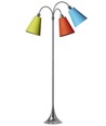 Lampadaire Trafik E27 en Chrome avec Orange/Turquoise/Vert Citron - Nielsen Light