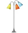 Lampadaire Trafik E27 en Chrome avec Orange/Turquoise/Vert Citron - Nielsen Light