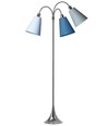 Lampadaire Trafik E27 en Chrome avec Bleu Clair/Turquoise/Pétrole - Nielsen Light
