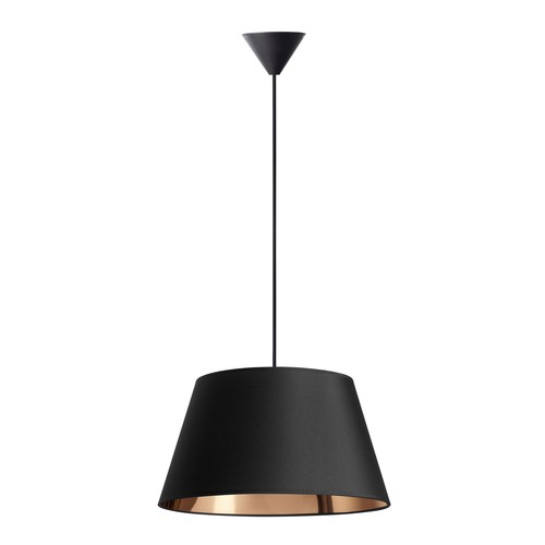 Suspension Isabella Campo Ø45 Lampe E27 en Noir/Cuivre - Nielsen Light