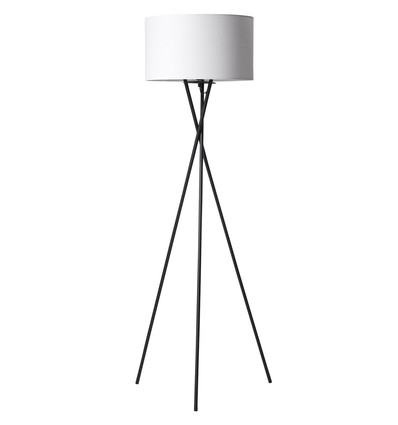Uptown Vloerlamp E27 in Zwart met Witte Lampenkap - Nielsen Light