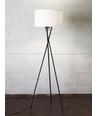Lampadaire Uptown E27 Noir avec Abat-jour Blanc - Nielsen Light