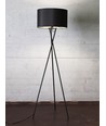 Lampadaire Uptown E27 en noir avec abat-jour noir - Nielsen Light