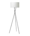 Lampadaire Uptown E27 en Chrome avec Abat-jour Blanc - Nielsen Light