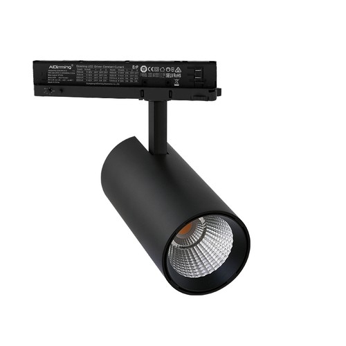30W 3-faset Dæmpbar RA92 PRO-CCT skinnespot - 120lm/W, Sort, Justerbar CCT + lysstyrke, 3900lm, Flicker free