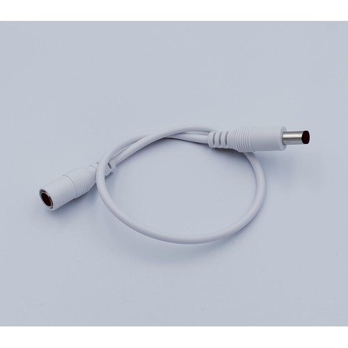 Câble de rallonge DC - 30 cm, pour bandes LED, 5V-48V, blanc