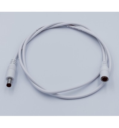 DC Forlængerkabel - 1 m, til LED strips, 5V-24V, hvid