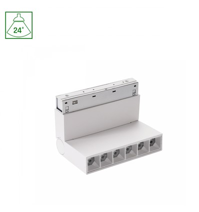 6W SHIFT Basic Grid XS Verstelbaar Lineair Armatuur - 11cm, 2700K, Wit