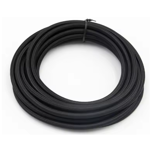 5m Stofkabel 2x0.75 mm², textiel - 230V, Zwart