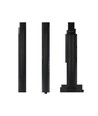 Mât 3m pour lampadaires et projecteurs Ø60mm - Noir, hauteur extensible