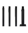 Mât de 4 m pour lampes de rue et projecteurs Ø60mm - Noir, hauteur extensible