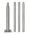 Mât de 4m pour lampes de rue et projecteurs Ø60mm - Gris, hauteur extensible