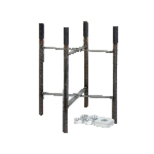 Ingebouwde stalen frame voor paalmontage