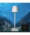 Lampe de table LED avec charge sans fil - Blanc, IP54 intérieur/extérieur, tactile dimmable