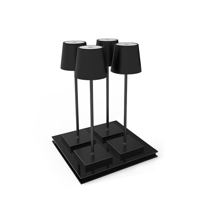 Base de chargement pour lampes de table rechargeables sans fil - 4 emplacements, charge sans fil