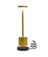 Lampe de table LED rechargeable avec charge sans fil - Or, IP54 intérieur/extérieur, tactile dimmable