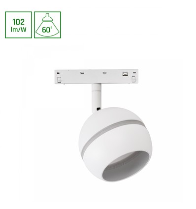 10W SHIFT BASIC GLOBE RING railspot, 48V - 2700K, IP20, 48V DC, 2 jaar garantie