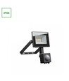 10W breedstraler met sensor - IP44, zwart, werklamp, PIR-sensor