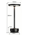 Lampe de table LED rechargeable - Noir, tactile dimmable, CCT, IP20