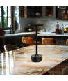 Lampe de table LED rechargeable - Noir, tactile dimmable, CCT, IP20