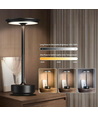 Lampe de table LED rechargeable - Noir, tactile dimmable, CCT, IP20