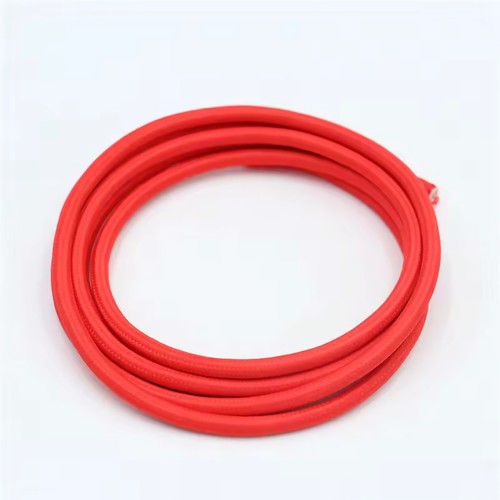 5m Stoffkabel 2x0,75 mm², tekstil - 230V, Rød