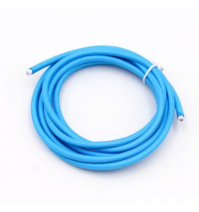 Câble textile 5m 2x0,75 mm² - 230V, Bleu clair