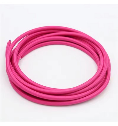 Câble textile 5m 2x0,75 mm² - 230V, rose