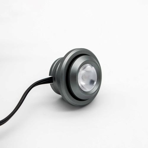 Spot de meuble encastrable 1W Ø2,9cm SPOT29 RA90 - 12V DC, Perçage : Ø2 cm, Dimensions : Ø2,9 cm, Acier brossé