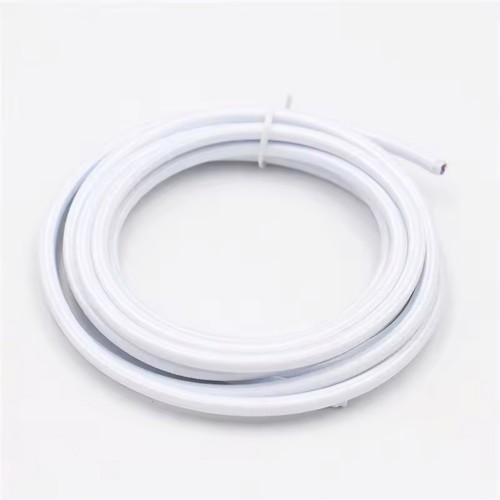 5m Stofkabel 2x0,75 mm², textiel - 230V, Wit