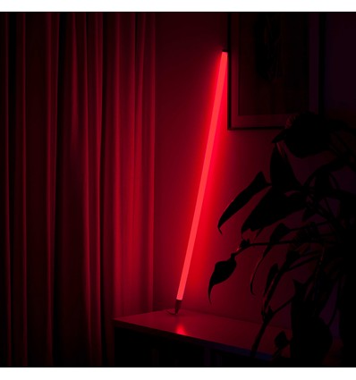 Tube Néon LED 120cm Rouge - Tube design, cordon inclus