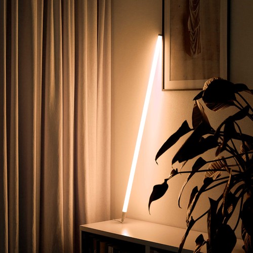 120cm Neon Tube LED - Varm hvit, Designer-rør, inkl. ledning