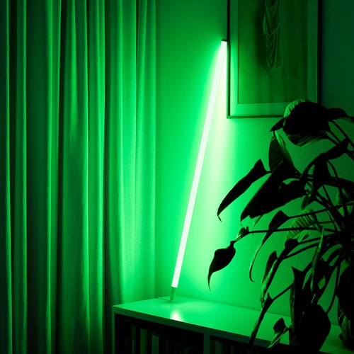 Tube Néon LED 120cm Vert Designer - Luminosité réglable, cordon inclus