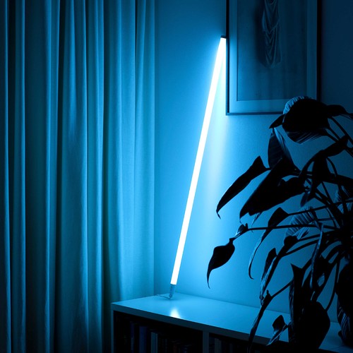 LEDlife Tube Néon LED 120 cm, Bleu clair - Tube design, Intensité lumineuse réglable, câble inclus