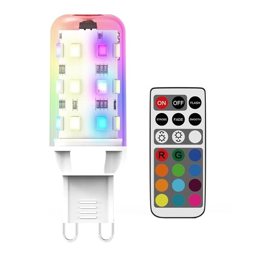 Lot de 2 ampoules LED G9 2W RGBW - Télécommande RF incluse