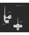 18W LED breedstraler met WiFi camera en PIR sensor - 600lm, IP65, wit, buiten, koud wit