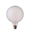 E27 7W LED filament pære - G125, mat glas, 6400K, 840lm, 300° beam angle