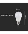 E27 9W 3-trin dæmpbar LED pære - A60, 6400K, kold hvid, erstatter 60W
