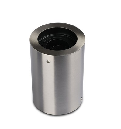 GU10 Vegg/takmontert spot - Satin nikkel, rund, IP20 innendørs, uten lyskilde