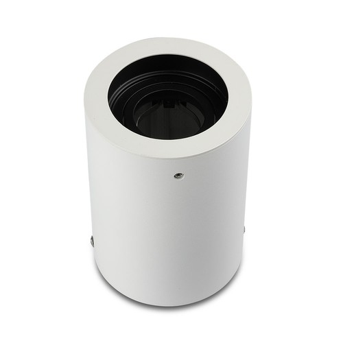Spot en saillie GU10 - Rond, blanc, 15° orientable, Ø10 x 14,2 cm, sans source lumineuse