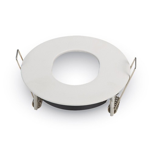 Spot encastrable GU10 - Blanc mat, rond, aluminium, perçage : Ø7,5 cm, dim : Ø8,8 cm, sans source lumineuse