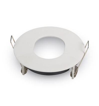 Spot encastrable GU10 - Blanc mat, rond, aluminium, perçage : Ø7,5 cm, dim : Ø8,8 cm, sans source lumineuse