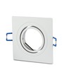 GU10 inbouwspot - Vierkant, wit, aluminium, gat: Ø7,5 cm, afm: 9,1 x 9,1 cm