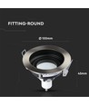 Spot encastrable GU10 - Rond, nickel satiné, perçage : Ø9 cm, dim : Ø10 cm, sans source lumineuse