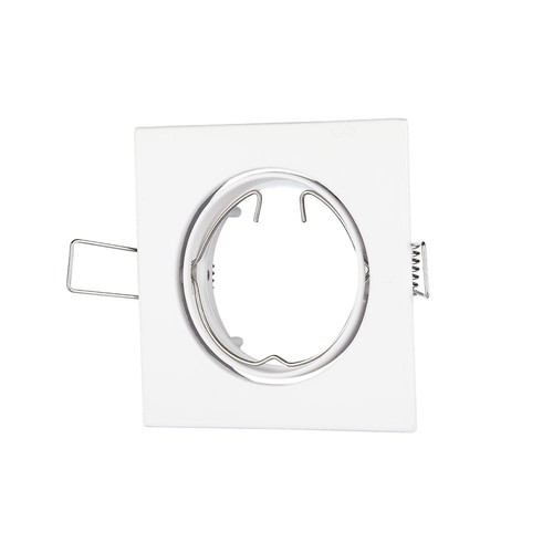 GU10 inbouwspot - Vierkant, wit, aluminium, zonder lichtbron