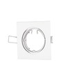Spot encastrable GU10 - Carré, blanc, aluminium, sans source lumineuse