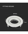 Kit Downlight MR16/GU10 - Sans source lumineuse, blanc, perçage : Ø8,5 cm, dimensions : Ø9,5 cm
