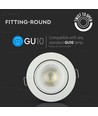 Kit Downlight MR16/GU10 - Sans source lumineuse, blanc, perçage : Ø8,5 cm, dimensions : Ø9,5 cm