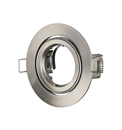 Spot encastrable GU10 rond - Nickel satiné, aluminium, perçage Ø85 mm, IP20 intérieur